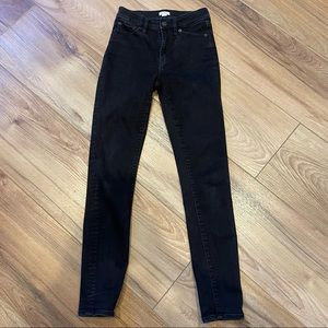 J. Crew mid-rise black straight Jeans size 24